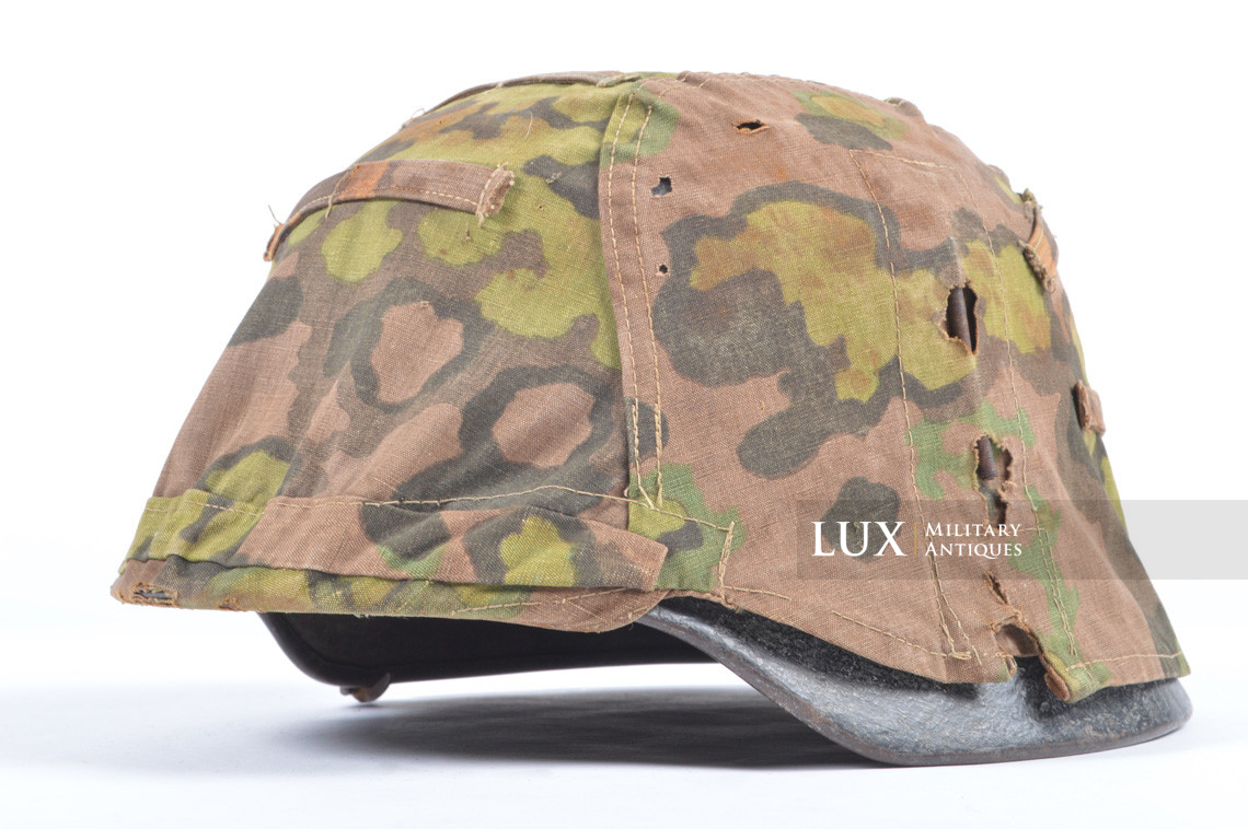 Second pattern Waffen-SS « Oak-Leaf B » camouflage helmet cover, « combat worn » - photo 9