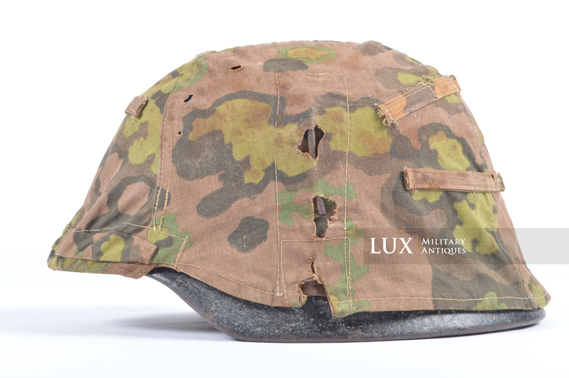 Second pattern Waffen-SS « Oak-Leaf B » camouflage helmet cover, « combat worn » - photo 10