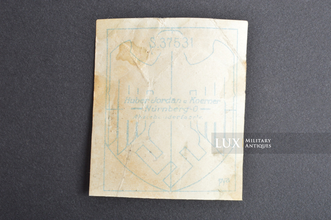 German unapplied Heer helmet decal, « Huber Jordan & Koerner » - photo 4