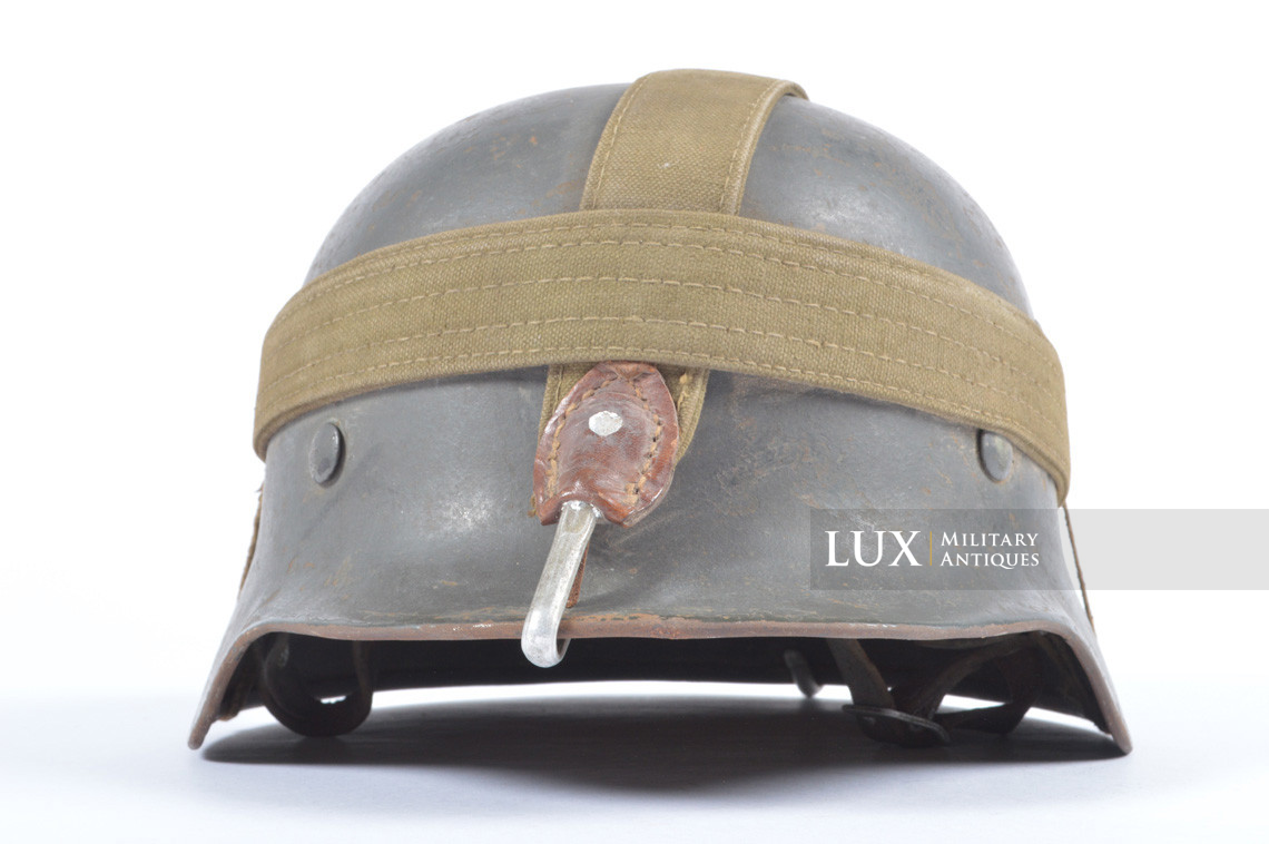 M35 Heer Double Decal German straped combat helmet set, « untouched / true woodwork find » - photo 9