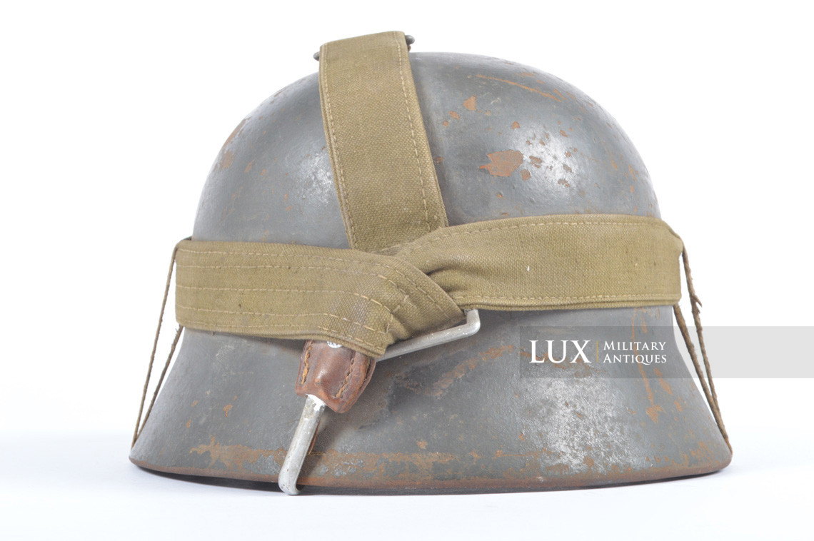 M35 Heer Double Decal German straped combat helmet set, « untouched / true woodwork find » - photo 13