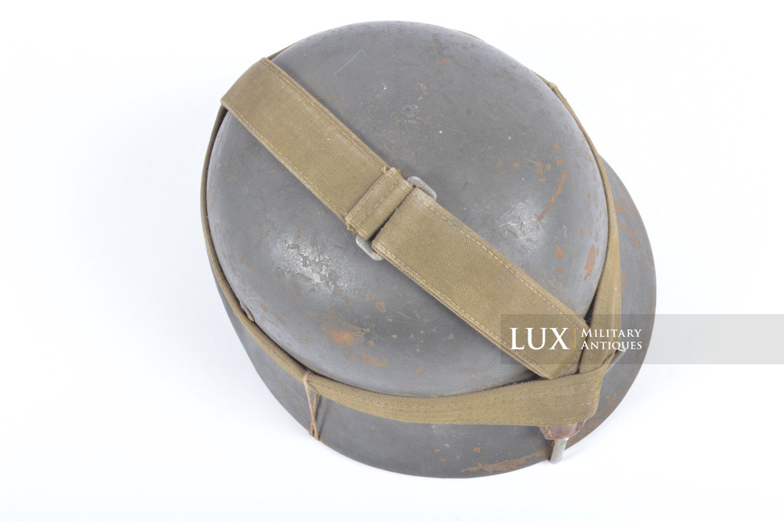 M35 Heer Double Decal German straped combat helmet set, « untouched / true woodwork find » - photo 17