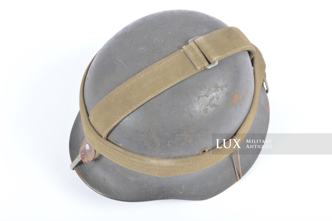 M35 Heer Double Decal German straped combat helmet set, « untouched / true woodwork find » - photo 18