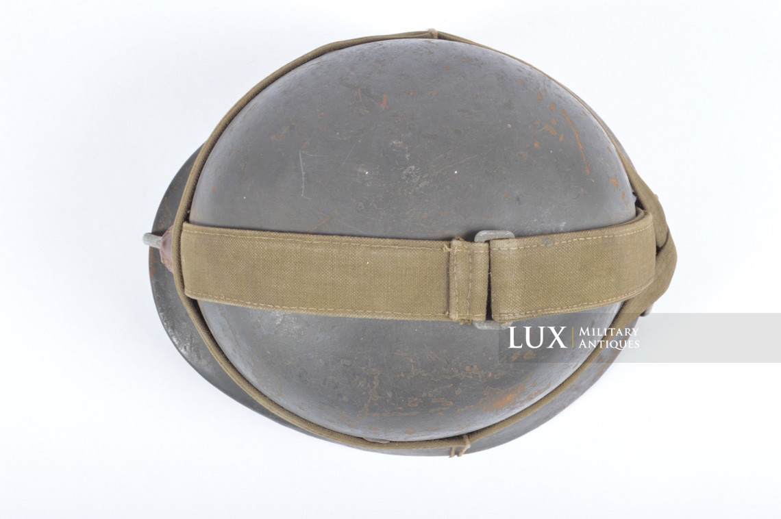 M35 Heer Double Decal German straped combat helmet set, « untouched / true woodwork find » - photo 19