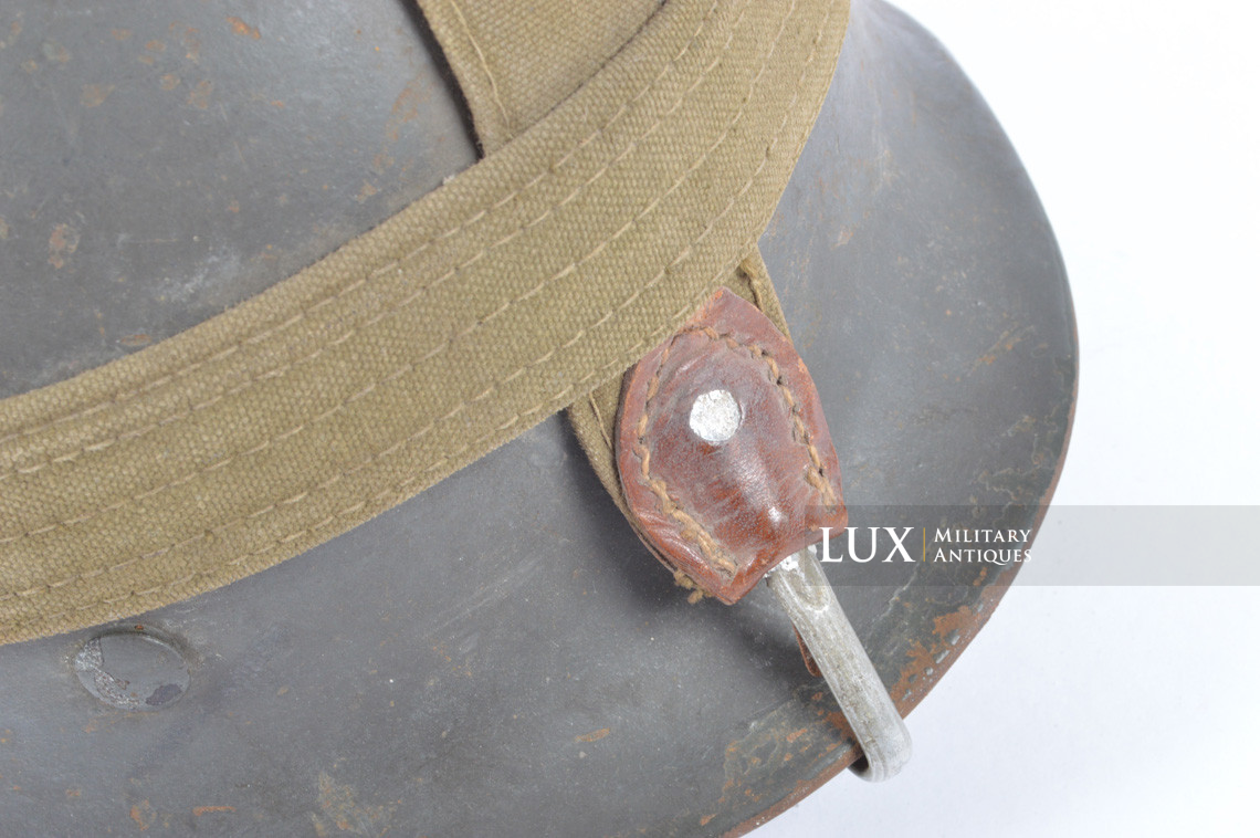M35 Heer Double Decal German straped combat helmet set, « untouched / true woodwork find » - photo 21