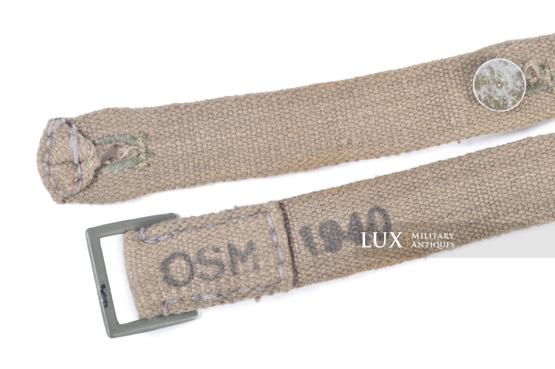 Early German gasmask canister carrying straps set, « OSM 1940 » - photo 12