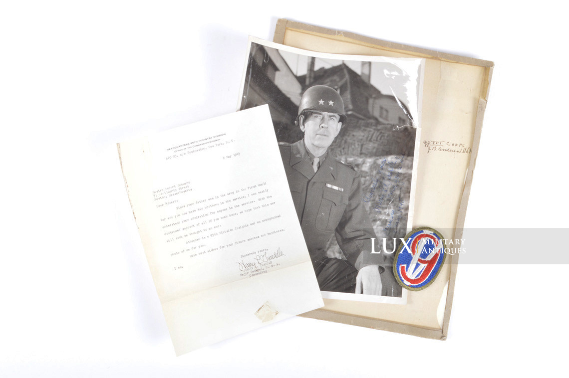 General Harry Twaddle presentation patch/letter, « 95th Infantry Division » - photo 4