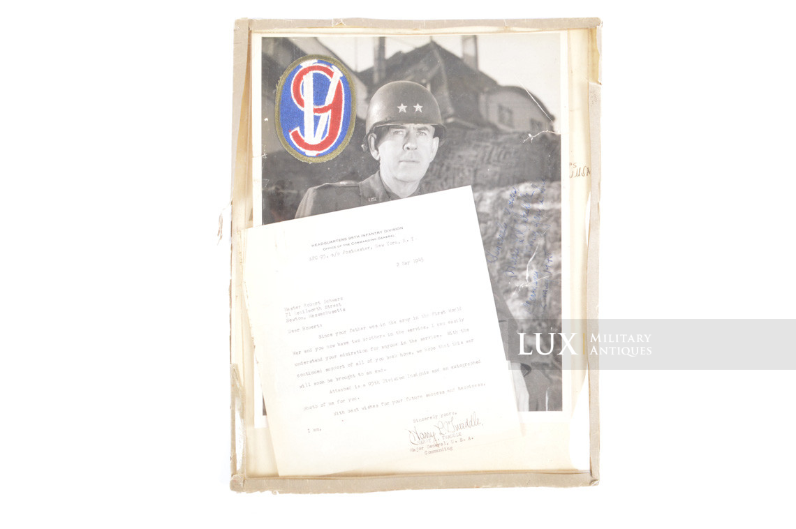 General Harry Twaddle presentation patch/letter, « 95th Infantry Division » - photo 14