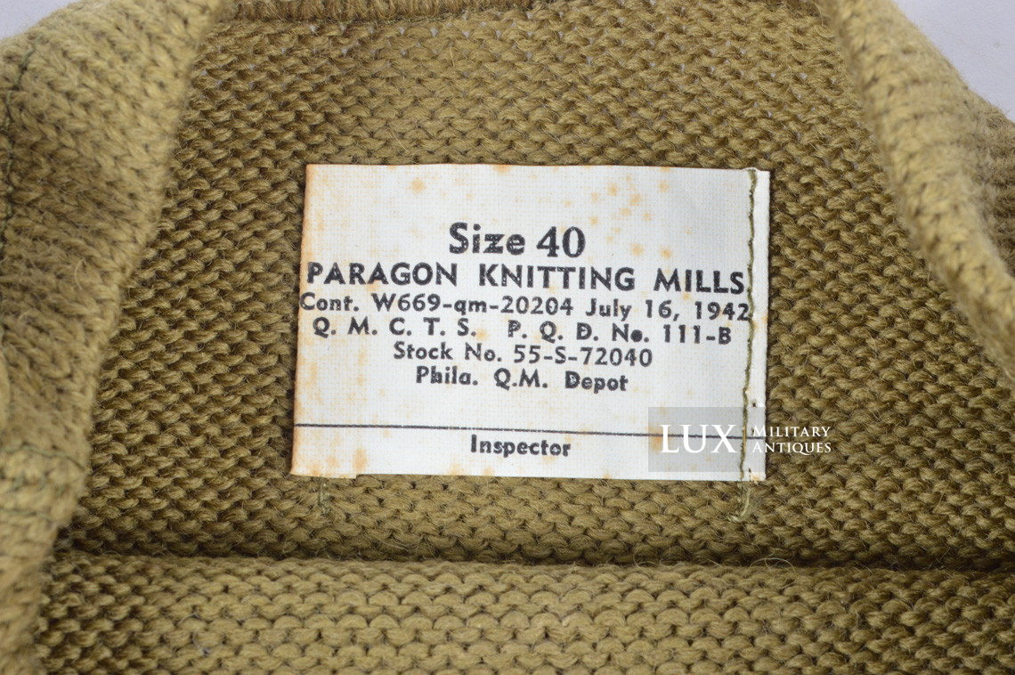 Pull débardeur US Army, « 1942 » - Lux Military Antiques - photo 7