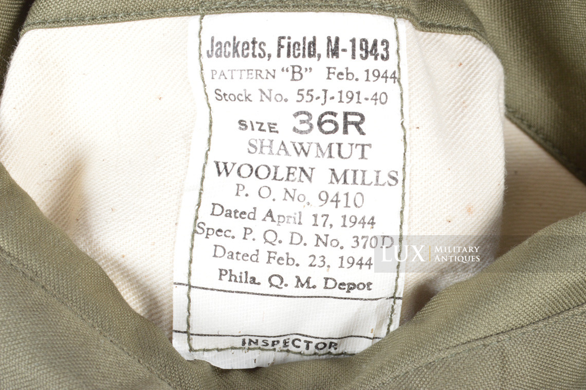 US M43 field jacket, « 36R » - Lux Military Antiques - photo 11