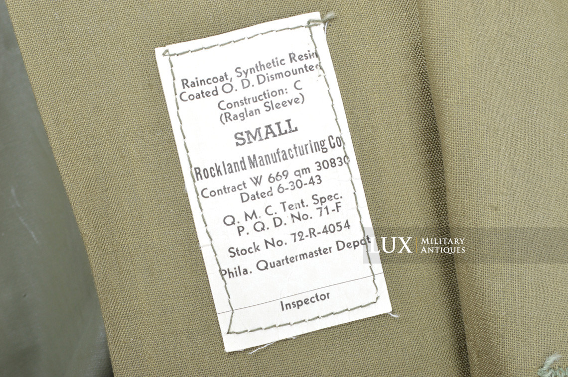 US issued raincoat, « 1943 » - Lux Military Antiques - photo 12