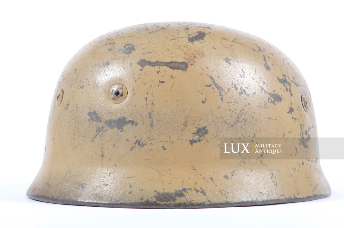 Casque allemand M38 de parachutiste camouflé sable, « ET68 » - photo 11