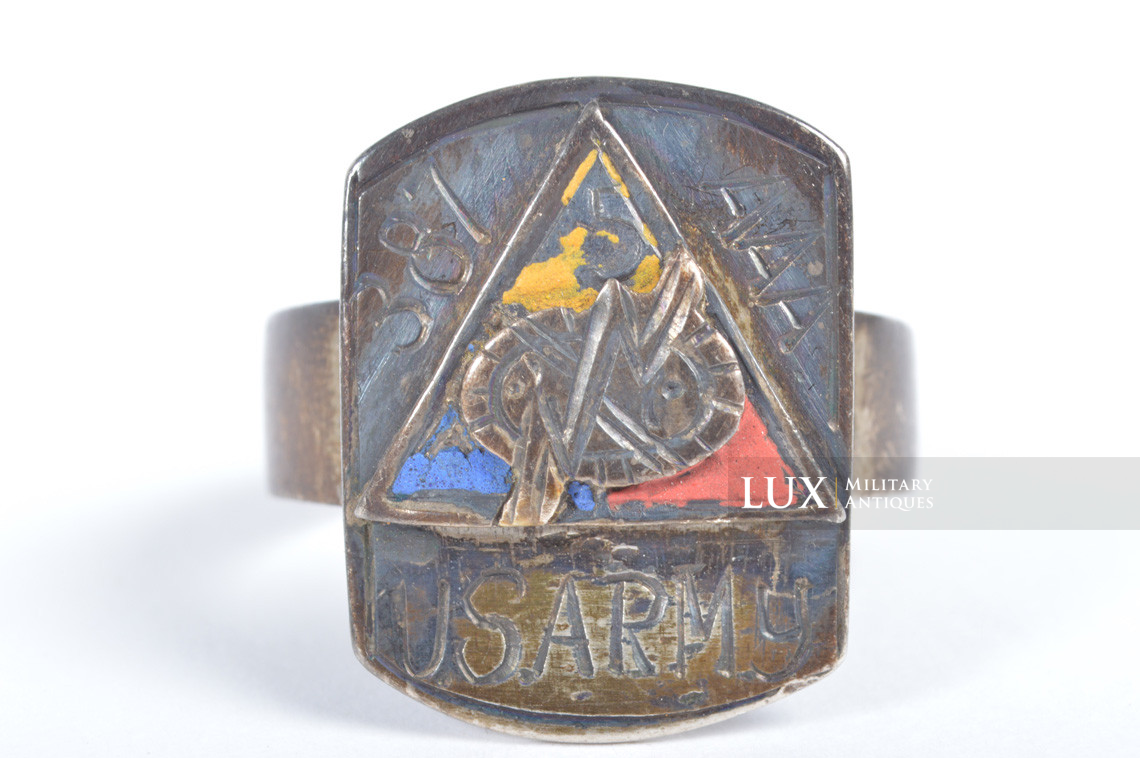 5th Armored 381st AAA unit service ring, « US Army » - photo 4