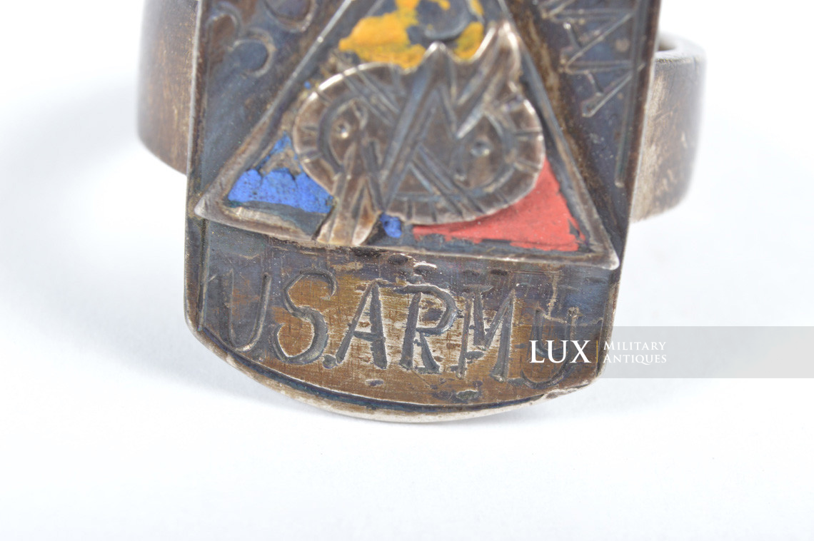 5th Armored 381st AAA unit service ring, « US Army » - photo 11