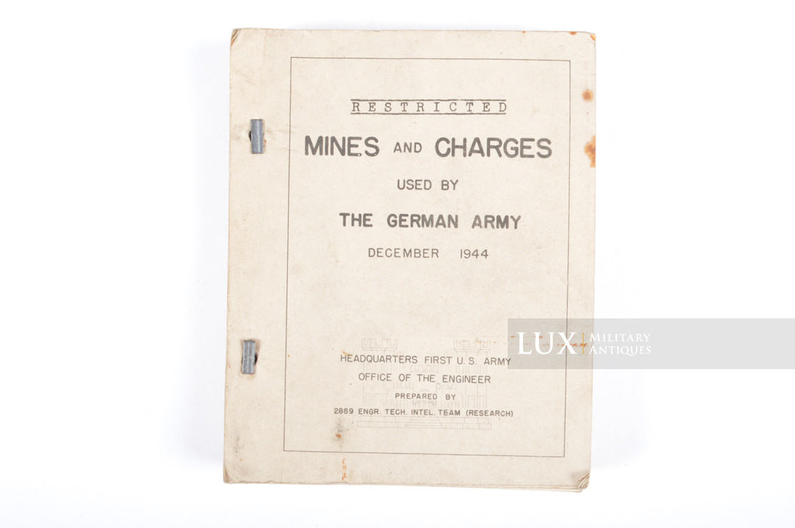 US combat engineers training and identification booklet, « Mines - Charges » - photo 4