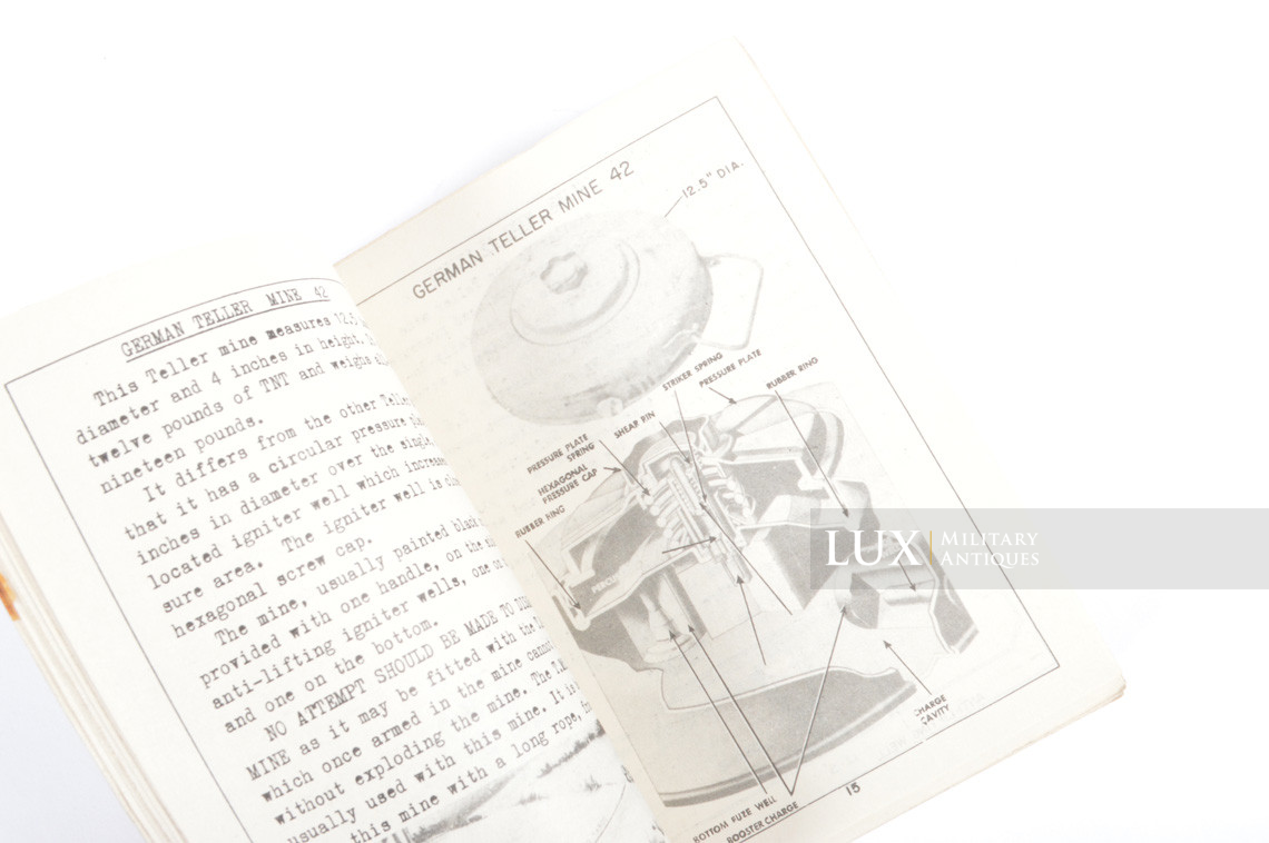 US combat engineers training and identification booklet, « Mines - Charges » - photo 12