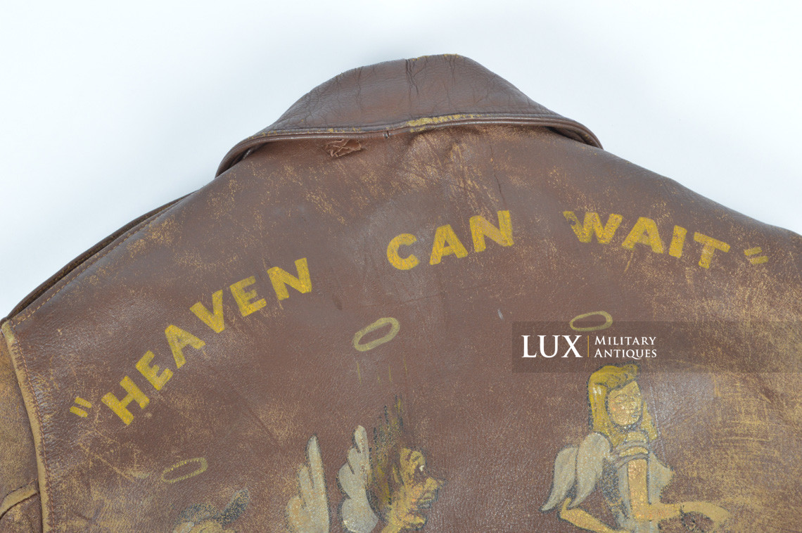 USAAF type A-2 painted flight jacket Sgt. Zeiner, « ETO - HEAVEN CAN WAIT » - photo 8