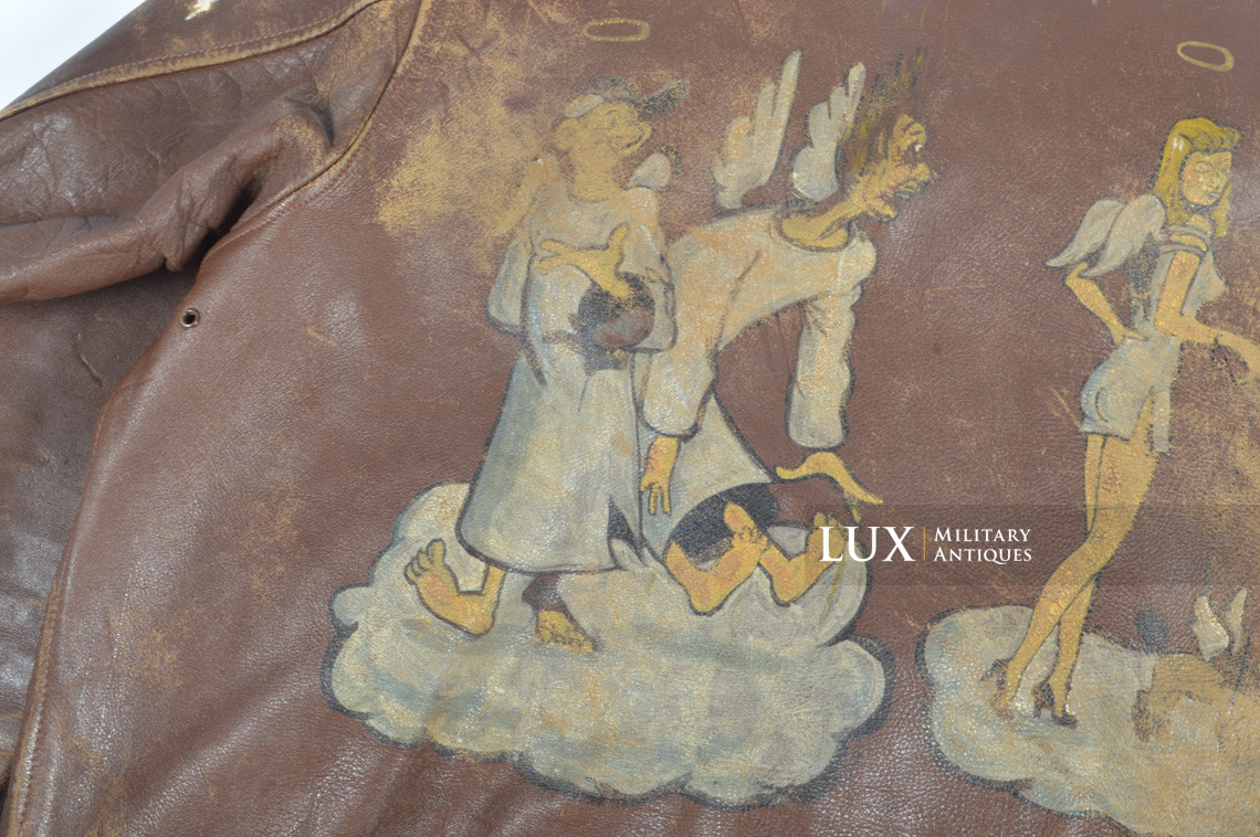 USAAF type A-2 painted flight jacket Sgt. Zeiner, « ETO - HEAVEN CAN WAIT » - photo 9