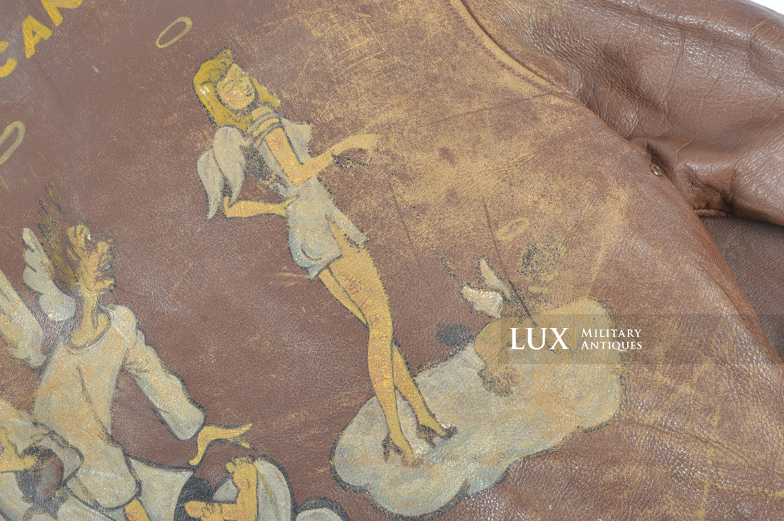 USAAF type A-2 painted flight jacket Sgt. Zeiner, « ETO - HEAVEN CAN WAIT » - photo 10