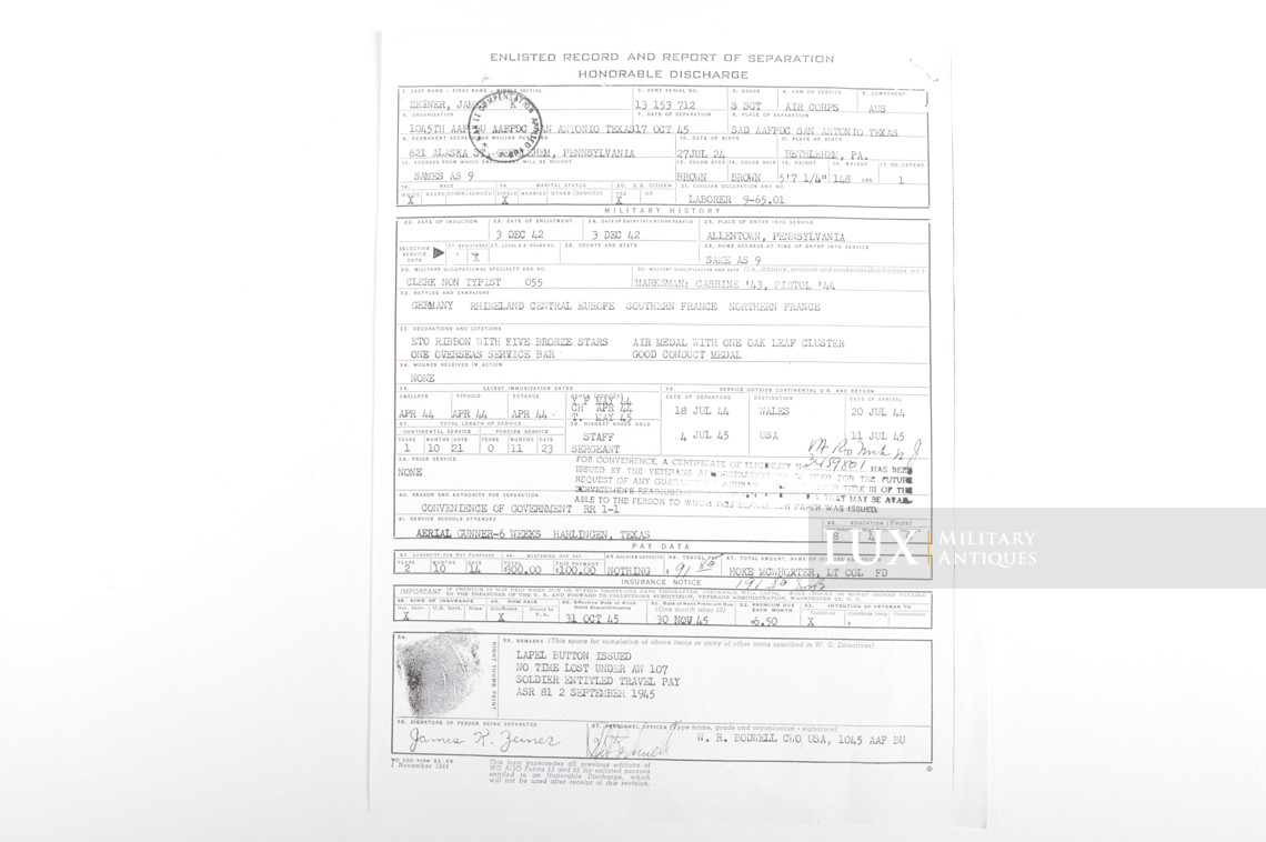 USAAF type A-2 painted flight jacket Sgt. Zeiner, « ETO - HEAVEN CAN WAIT » - photo 61