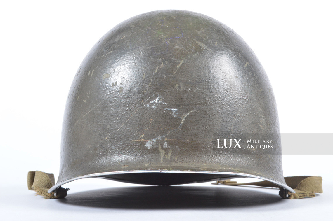 USM1 Military Police front seam fixed bale combat helmet, « Battle of the Bulge » - photo 11