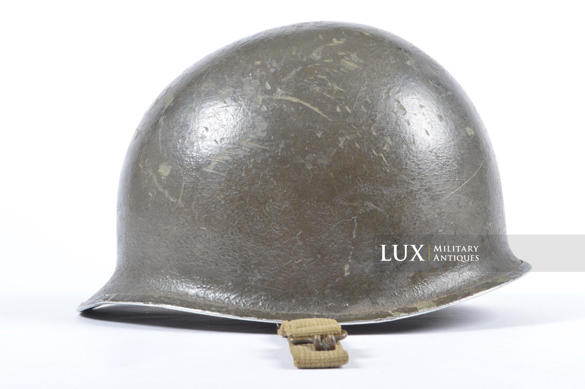USM1 Military Police front seam fixed bale combat helmet, « Battle of the Bulge » - photo 13
