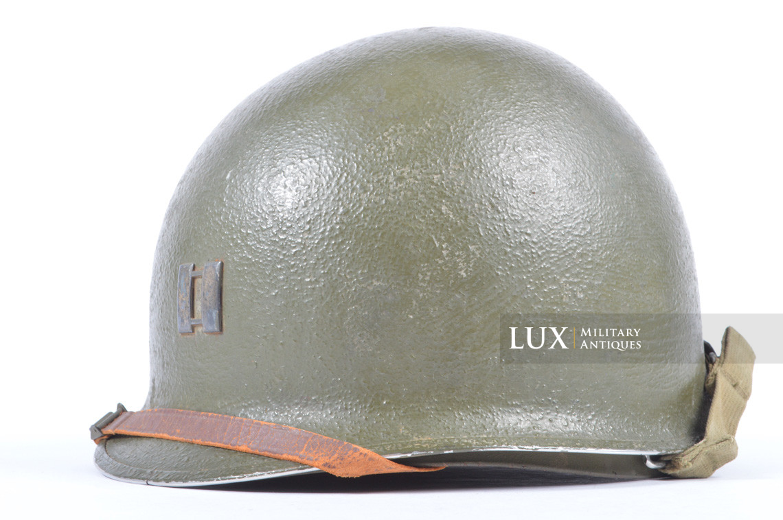 USM1 captain's front seam fixed bale combat helmet set, « ETO stripe » - photo 7
