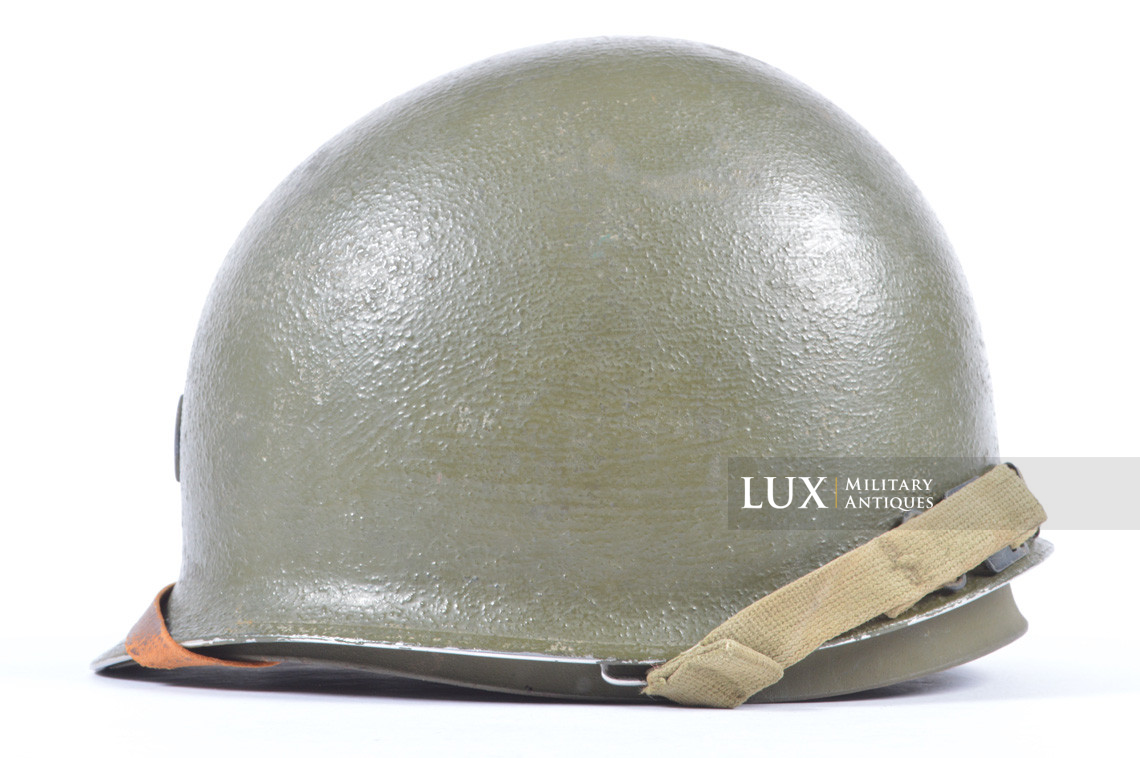 USM1 captain's front seam fixed bale combat helmet set, « ETO stripe » - photo 8