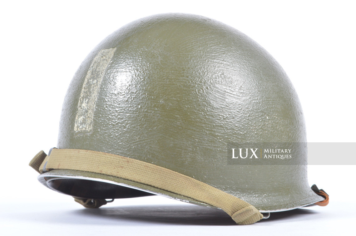 USM1 captain's front seam fixed bale combat helmet set, « ETO stripe » - photo 11