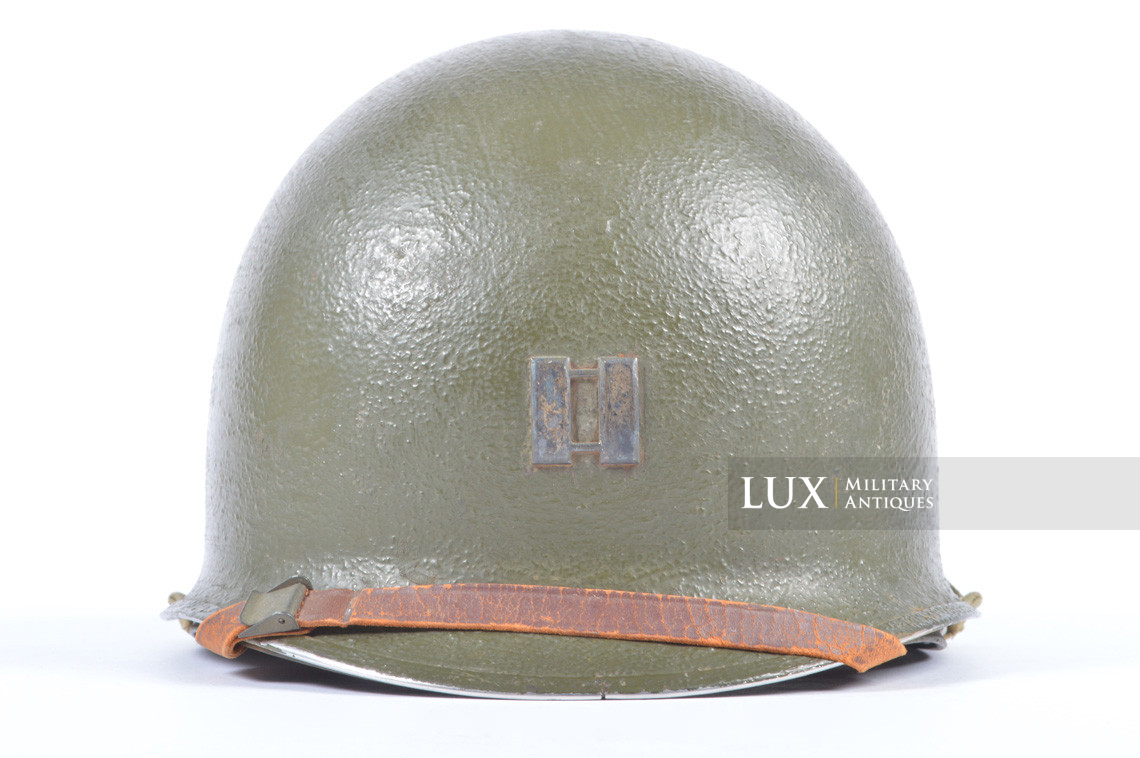 USM1 captain's front seam fixed bale combat helmet set, « ETO stripe » - photo 14