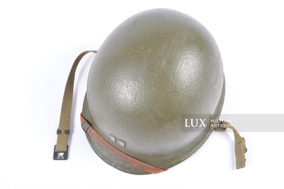 USM1 captain's front seam fixed bale combat helmet set, « ETO stripe » - photo 35