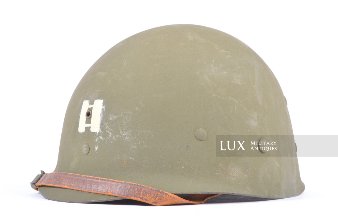 USM1 captain's front seam fixed bale combat helmet set, « ETO stripe » - photo 43