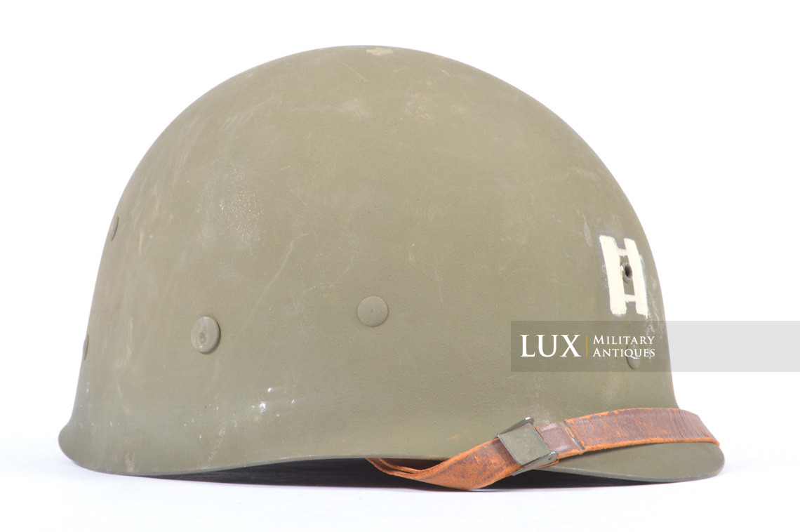 USM1 captain's front seam fixed bale combat helmet set, « ETO stripe » - photo 49