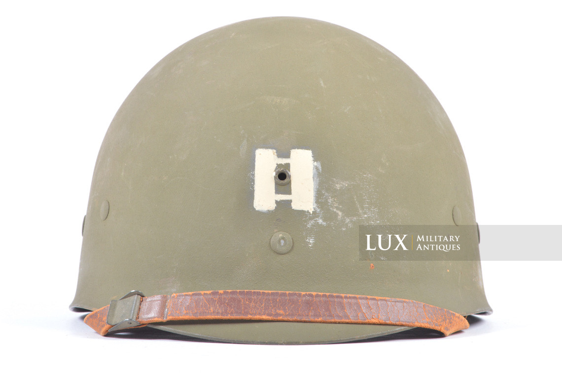 USM1 captain's front seam fixed bale combat helmet set, « ETO stripe » - photo 50