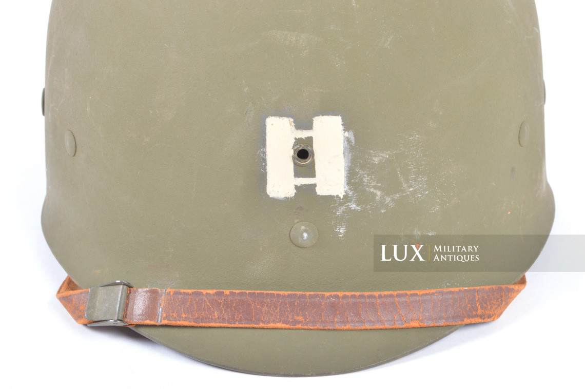 USM1 captain's front seam fixed bale combat helmet set, « ETO stripe » - photo 52