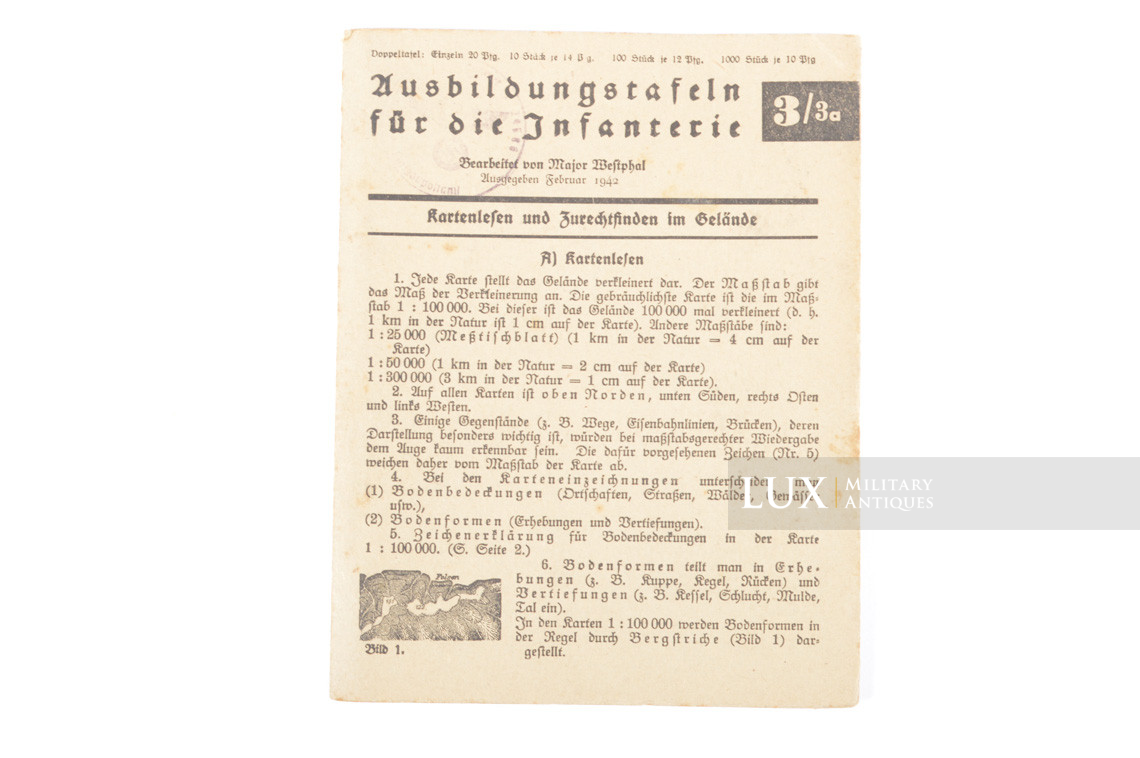 German infantry basics training pamphlet, « Ausbildungstafeln Infanterie » - photo 4