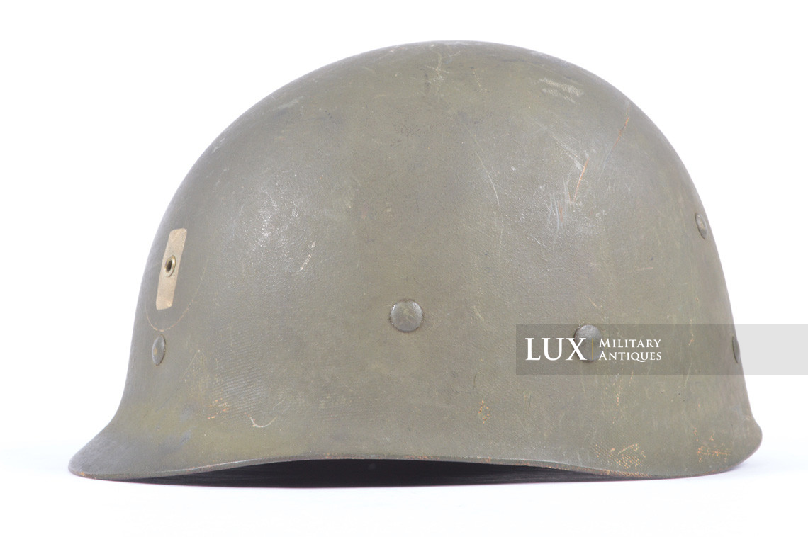 USM1 Lieutenant's fixed bale front seam combat helmet set with original net - photo 35