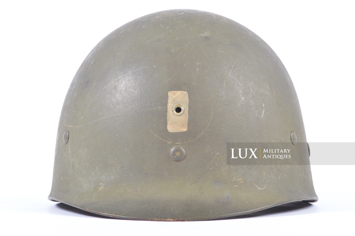USM1 Lieutenant's fixed bale front seam combat helmet set with original net - photo 36