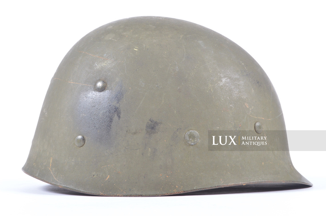 USM1 Lieutenant's fixed bale front seam combat helmet set with original net - photo 38