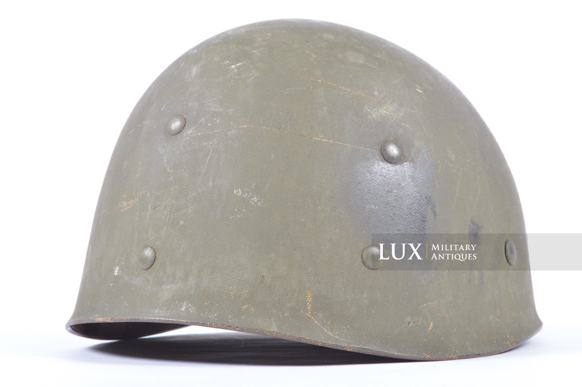 USM1 Lieutenant's fixed bale front seam combat helmet set with original net - photo 39