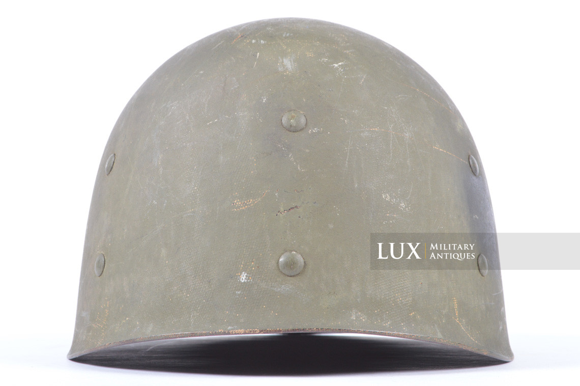 USM1 Lieutenant's fixed bale front seam combat helmet set with original net - photo 40