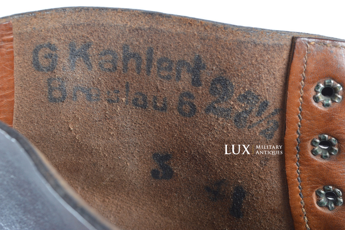Early-war German low ankle combat boots, « G. Kahlert 1941 » - photo 10