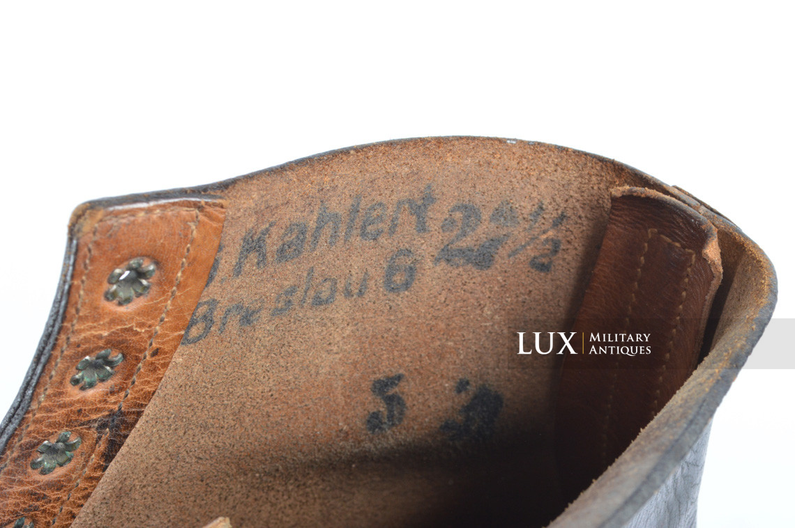 Early-war German low ankle combat boots, « G. Kahlert 1941 » - photo 29
