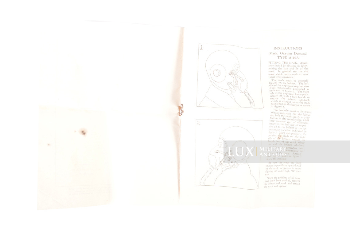 Masque à oxygène USAAF type A-10A - photo 33