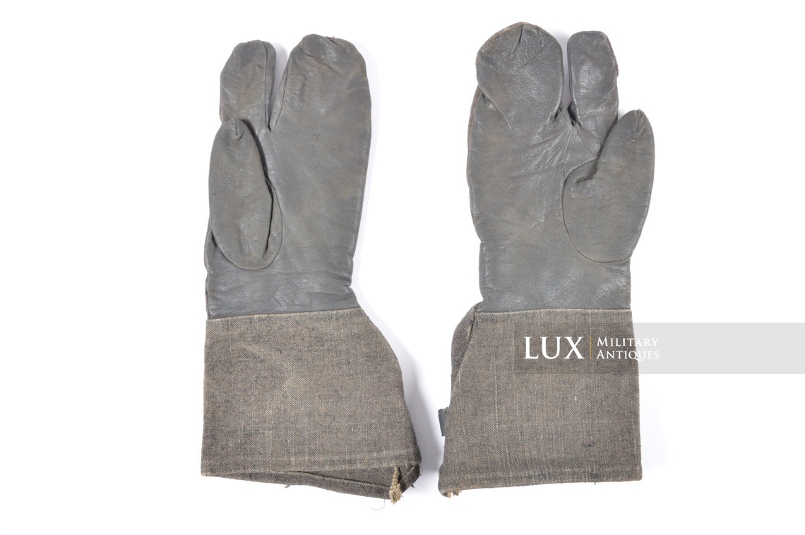 Rare paire de gants motocycliste allemand fin de guerre bleu, « RBNr. » - photo 10