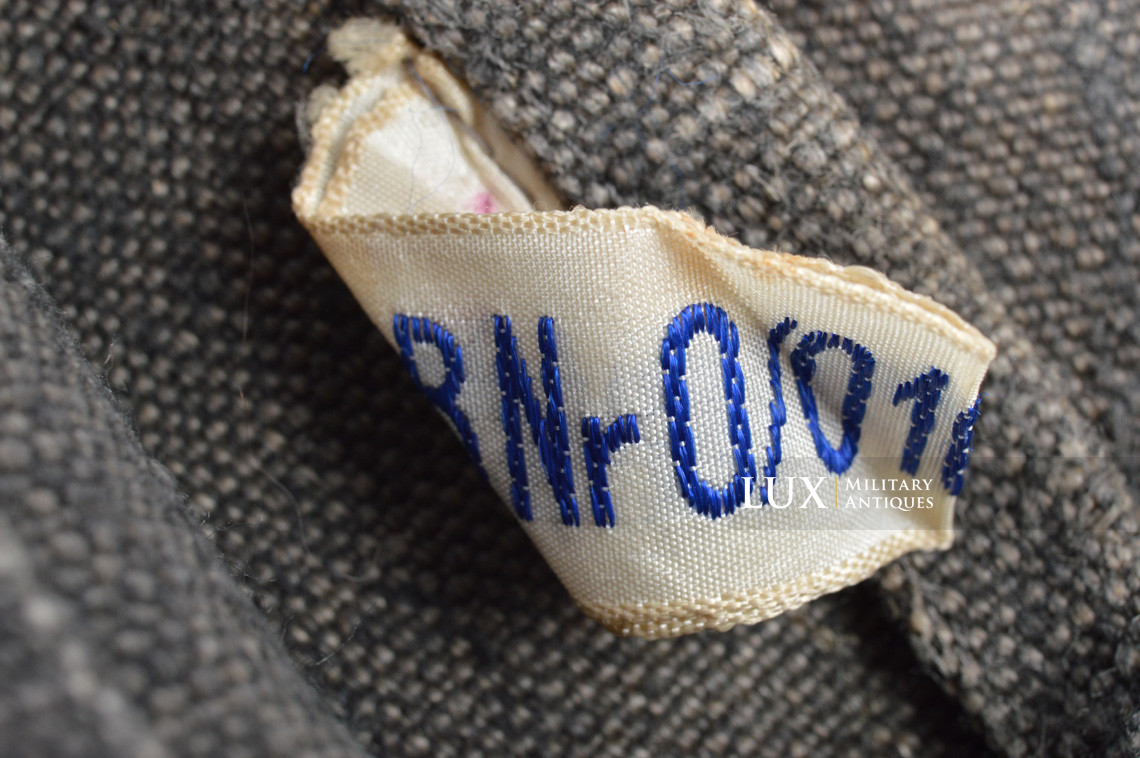 Rare late-war German blue motorcyclist's dispatch rider's gauntlets, « RBNr. »  - photo 12