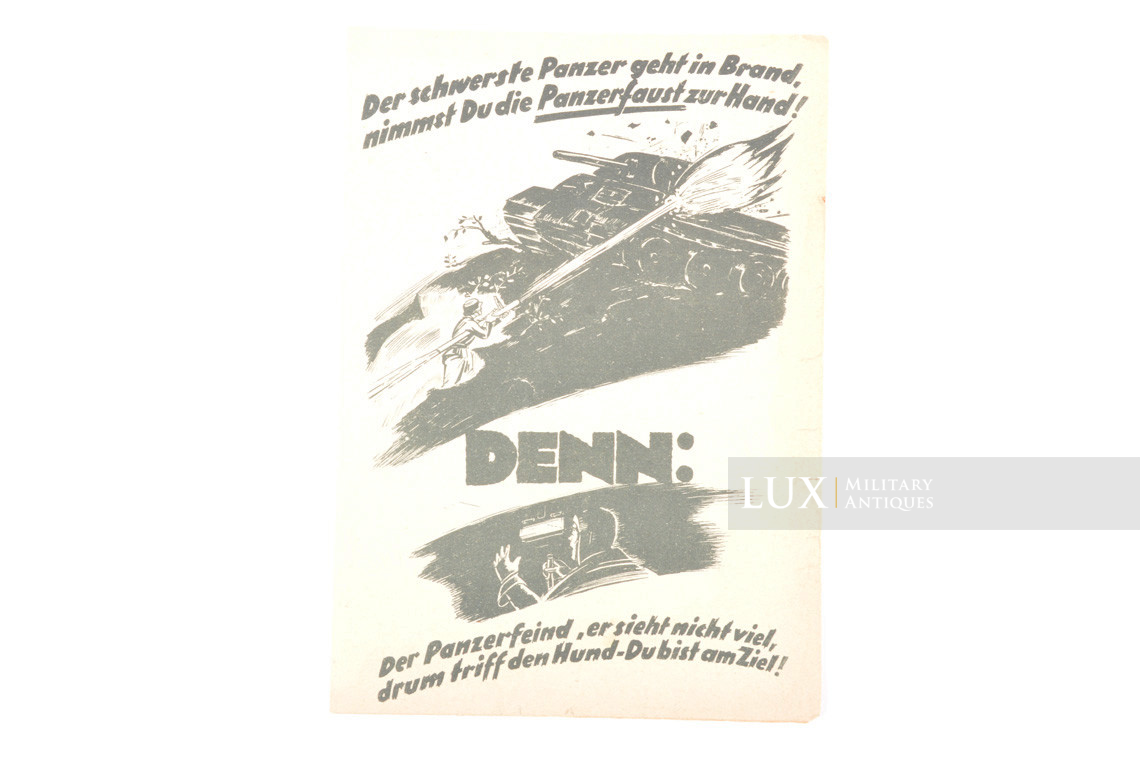 German Panzerfaust instructional leaflet, « late-war type » - photo 4