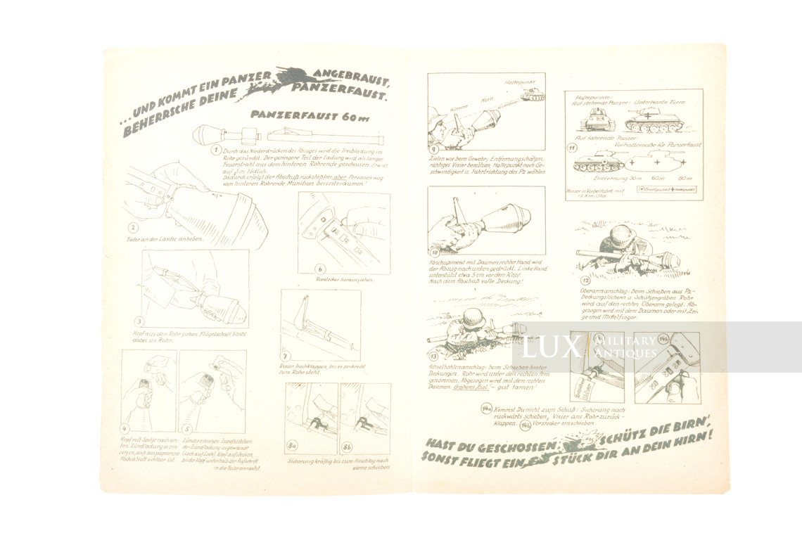 German Panzerfaust instructional leaflet, « late-war type » - photo 7