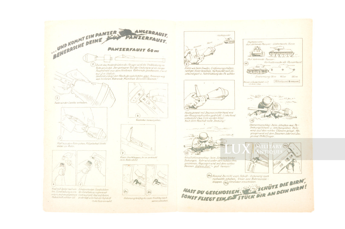 German Panzerfaust instructional leaflet, « late-war type » - photo 7