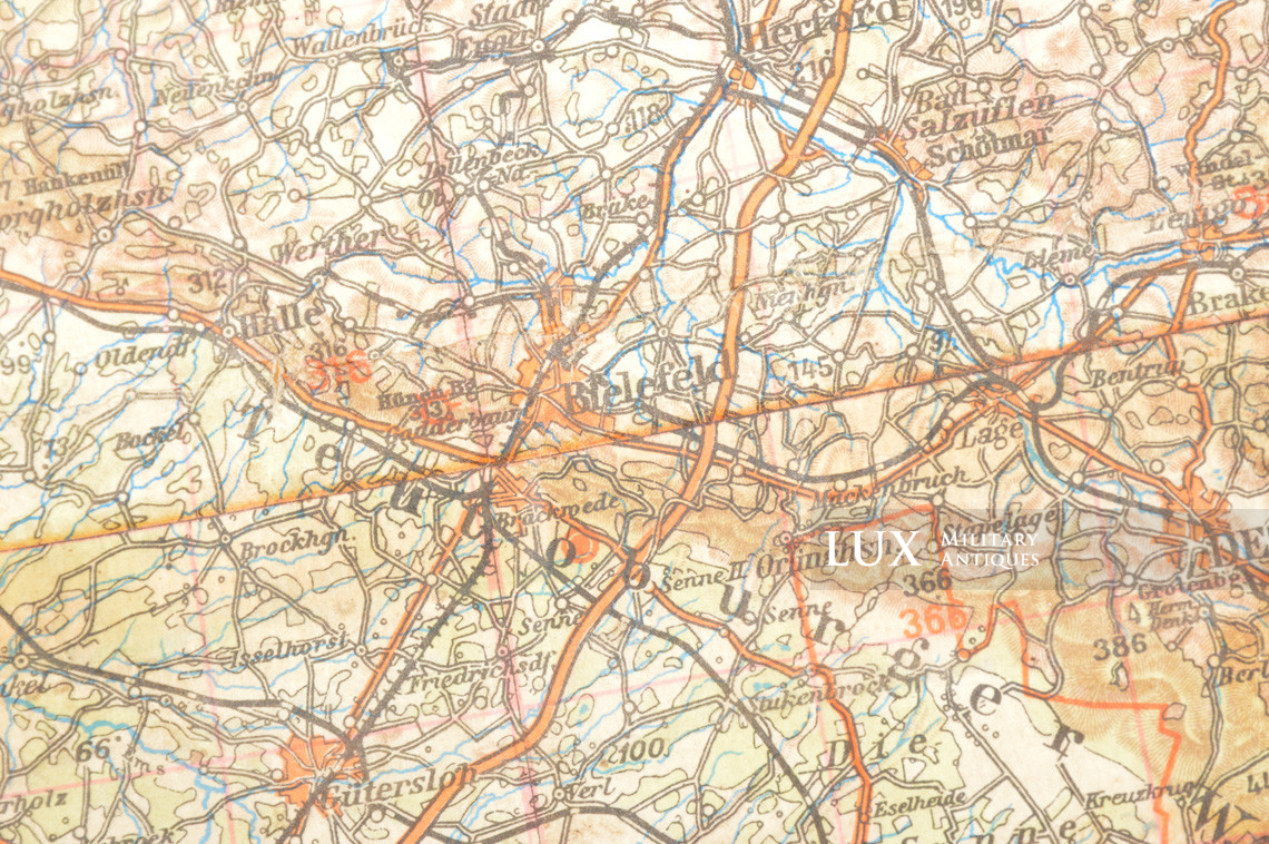 German Luftwaffe navigation map, « Fliegerkarte » - photo 10